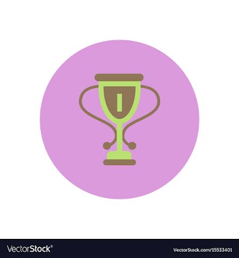Stylish icon in color circle cup winner vector image
