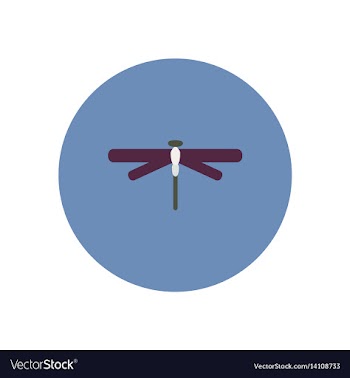 Stylish icon in color circle dragonfly insect vector image