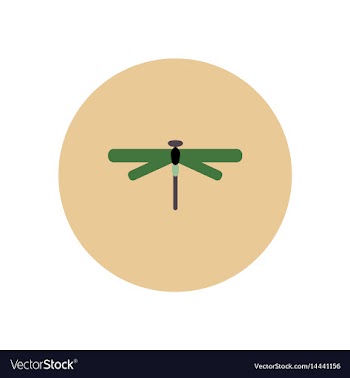 Stylish icon in color circle dragonfly insect vector image