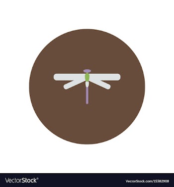 Stylish icon in color circle dragonfly insect vector image