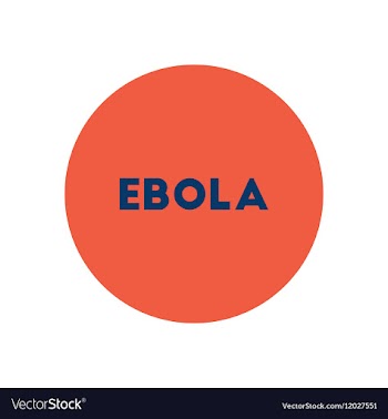 Stylish icon in color circle ebola alert vector image