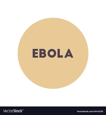 Stylish icon in color circle ebola alert vector image