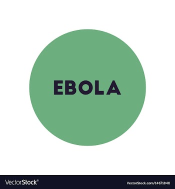 Stylish icon in color circle ebola alert vector image