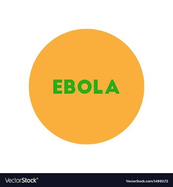 Stylish icon in color circle ebola alert vector image