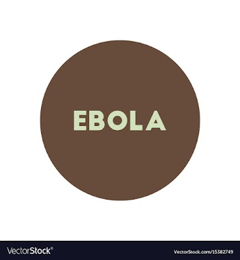 Stylish icon in color circle ebola alert vector image