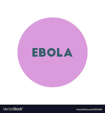 Stylish icon in color circle ebola alert vector image