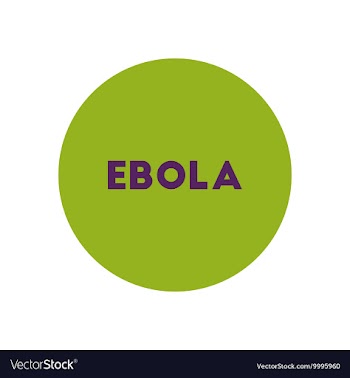 Stylish icon in color circle ebola alert vector image