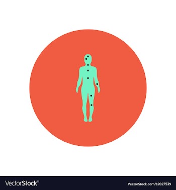 Stylish icon in color circle Ebola symptoms pain vector image
