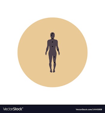 Stylish icon in color circle ebola symptoms pain vector image