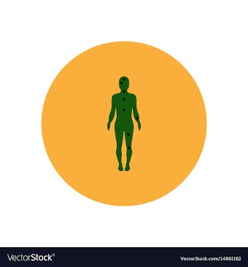 Stylish icon in color circle ebola symptoms pain vector image