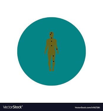 Stylish icon in color circle ebola symptoms pain vector image