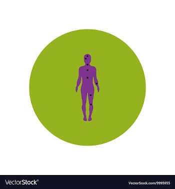 Stylish icon in color circle Ebola symptoms pain vector image