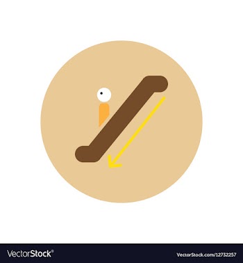 Stylish icon in color circle escalator down vector image