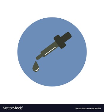 Stylish icon in color circle eye drops vector image