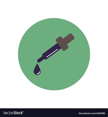 Stylish icon in color circle eye drops vector image