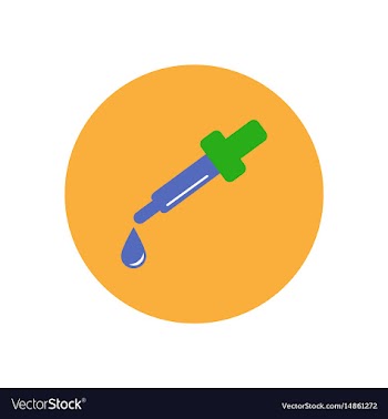 Stylish icon in color circle eye drops vector image