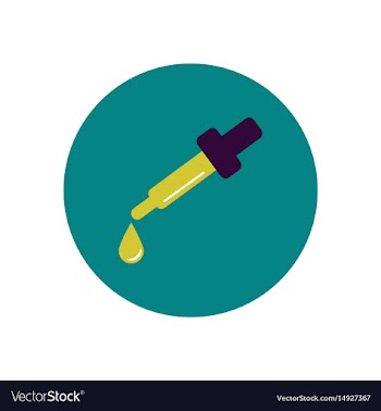 Stylish icon in color circle eye drops vector image