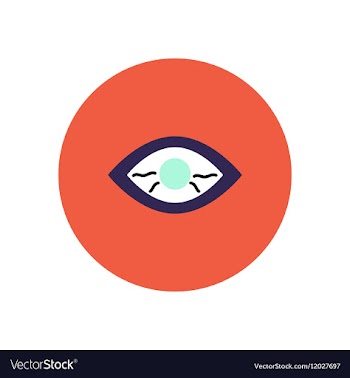 Stylish icon in color circle eye problems vector image
