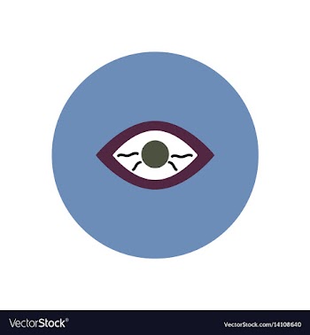 Stylish icon in color circle eye problems vector image