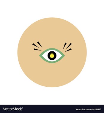 Stylish icon in color circle eye problems vector image