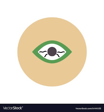 Stylish icon in color circle eye problems vector image