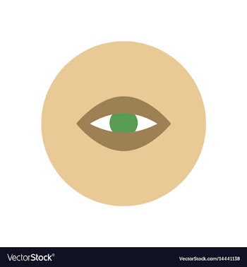 Stylish icon in color circle eye problems vector image