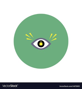 Stylish icon in color circle eye problems vector image