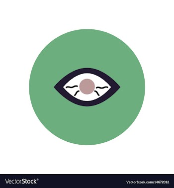 Stylish icon in color circle eye problems vector image