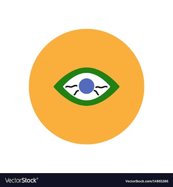 Stylish icon in color circle eye problems vector image