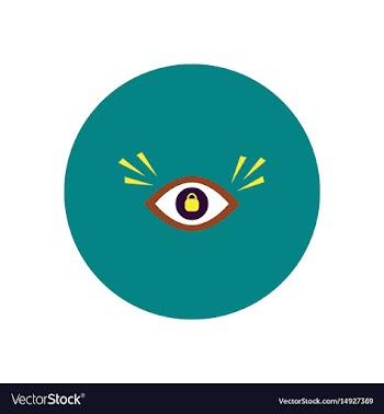 Stylish icon in color circle eye problems vector image