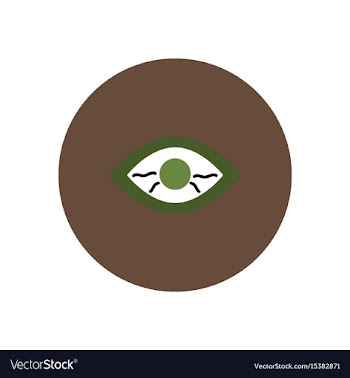 Stylish icon in color circle eye problems vector image