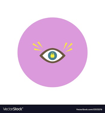 Stylish icon in color circle eye problems vector image