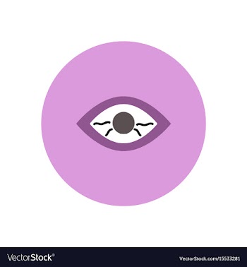 Stylish icon in color circle eye problems vector image