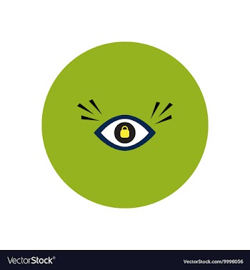 Stylish icon in color circle eye problems vector image