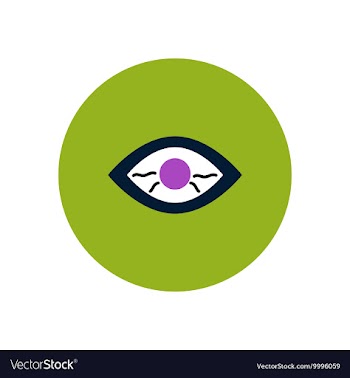 Stylish icon in color circle eye problems vector image