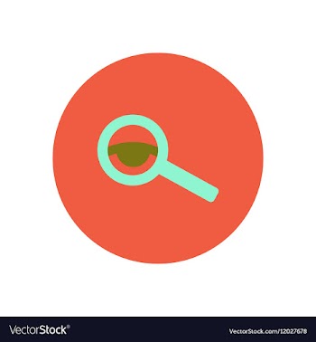 Stylish icon in color circle eyesight check vector image