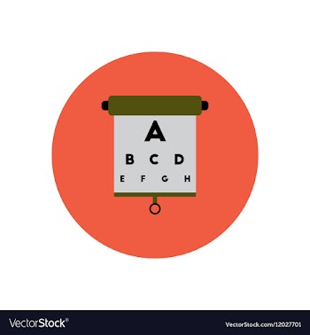 Stylish icon in color circle eyesight check vector image
