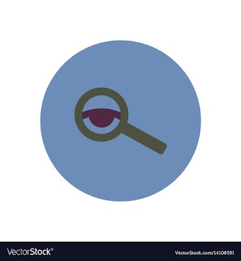 Stylish icon in color circle eyesight check vector image