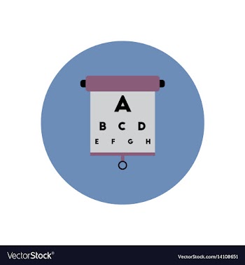 Stylish icon in color circle eyesight check vector image