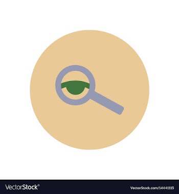 Stylish icon in color circle eyesight check vector image