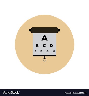Stylish icon in color circle eyesight check vector image