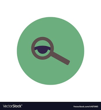 Stylish icon in color circle eyesight check vector image