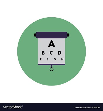 Stylish icon in color circle eyesight check vector image