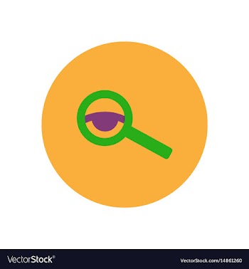 Stylish icon in color circle eyesight check vector image