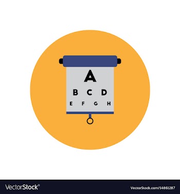 Stylish icon in color circle eyesight check vector image
