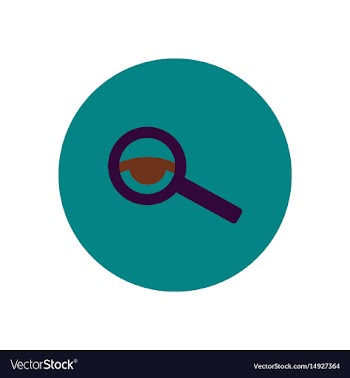 Stylish icon in color circle eyesight check vector image