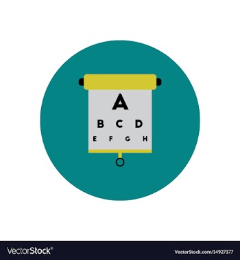 Stylish icon in color circle eyesight check vector image