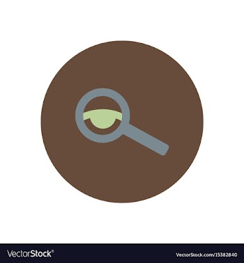 Stylish icon in color circle eyesight check vector image