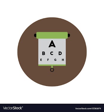 Stylish icon in color circle eyesight check vector image
