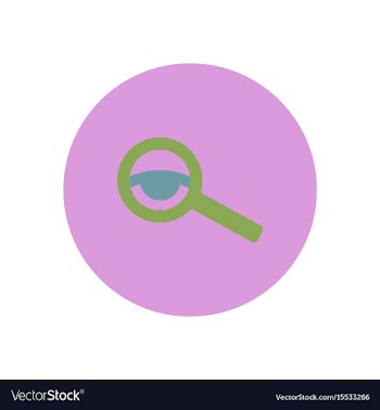 Stylish icon in color circle eyesight check vector image